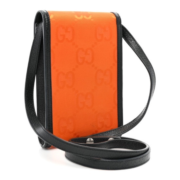 GUCCI
Econyl Nylon Monogram Off The Grid Crossbody Bag Carrot Orange Black - Picture 12 of 16